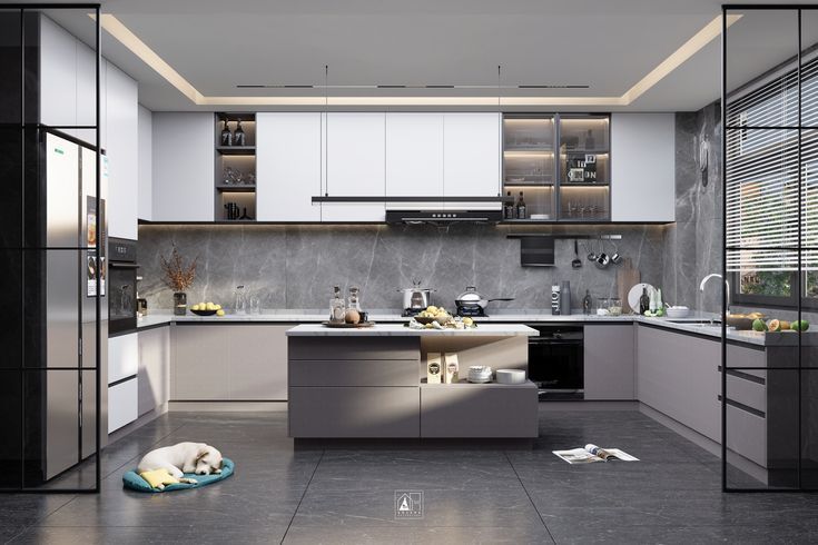 Contemporary kitchen interior
