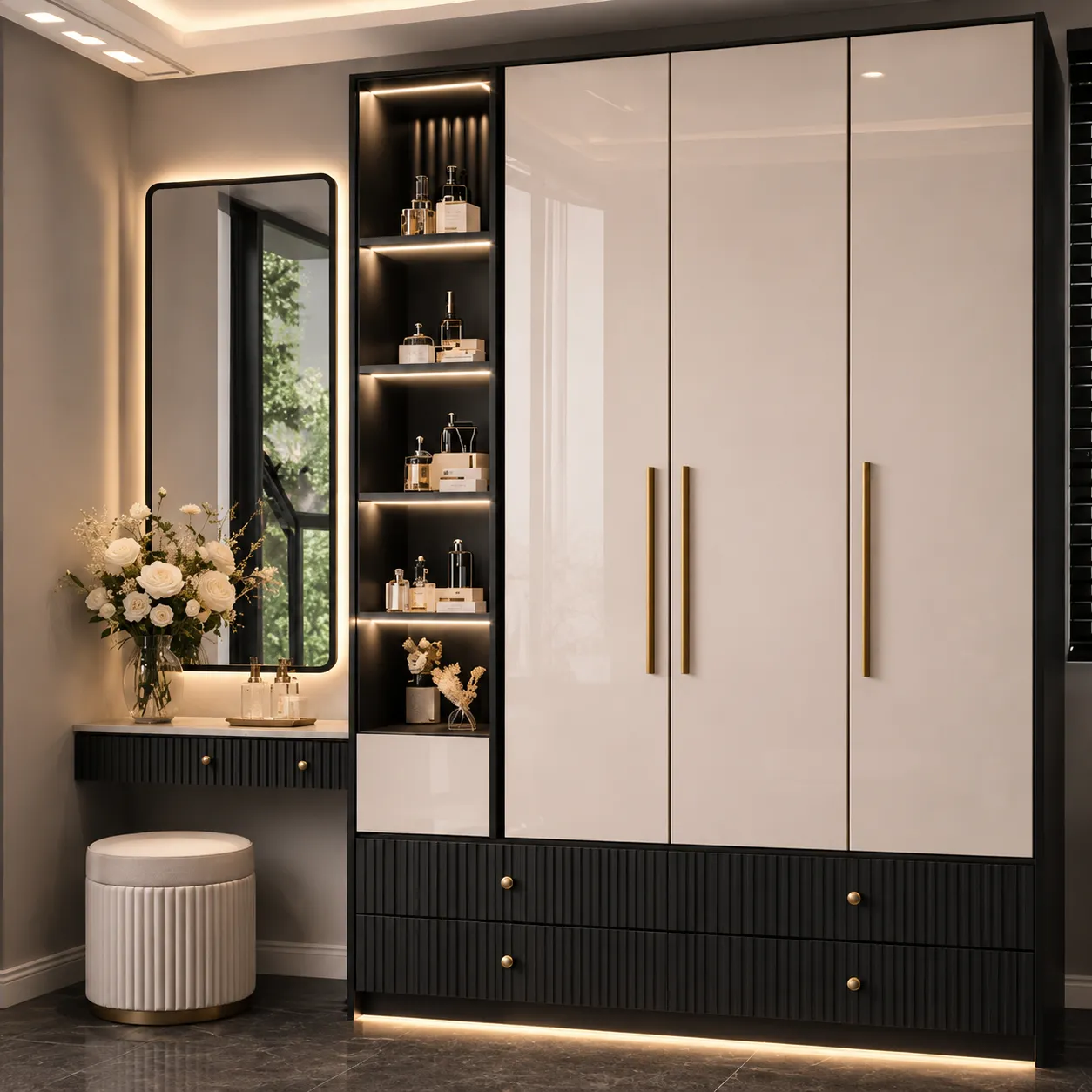 Laminate & PU Vanity Unit