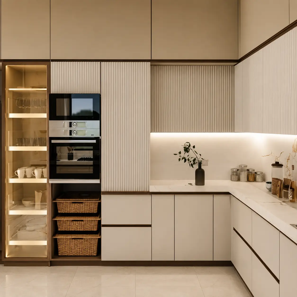 Laminate Finish Modern Kitchen Design
