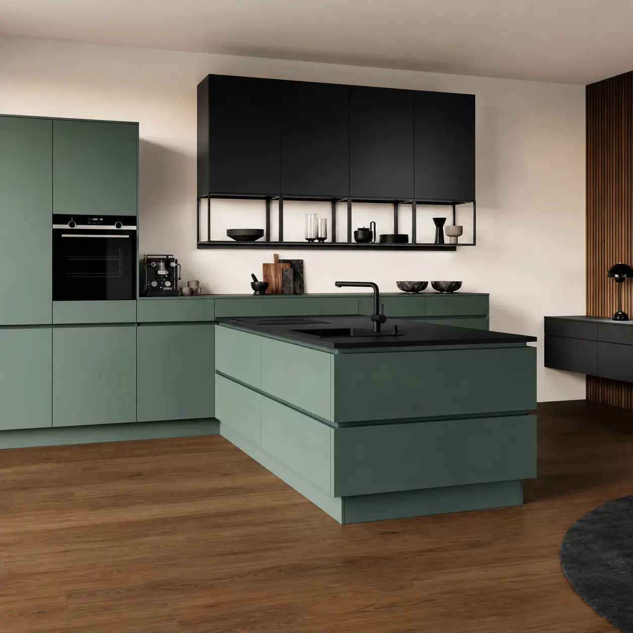 Acrylic Finish Modular Kitchen Design